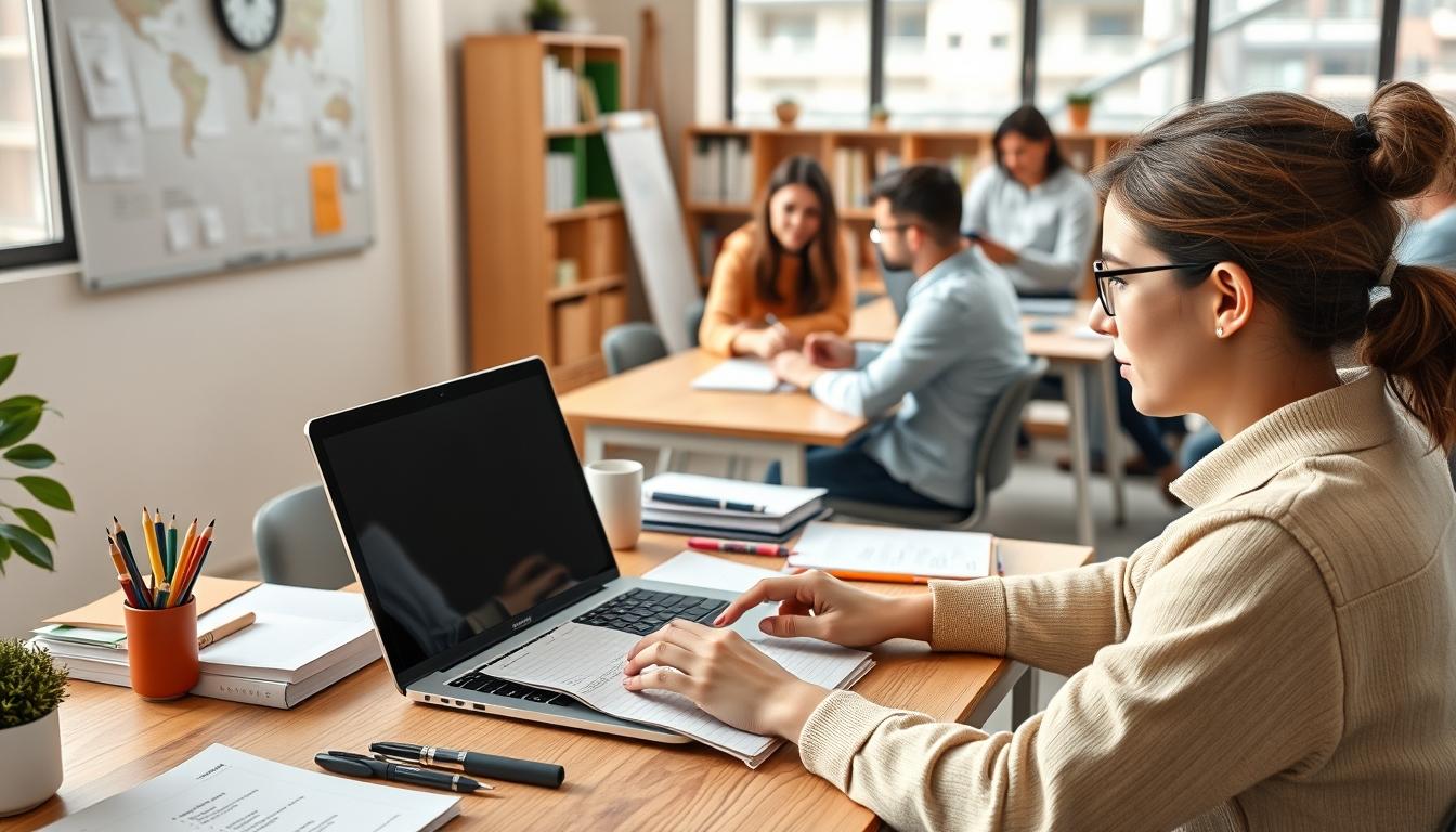 Modern university campus for students