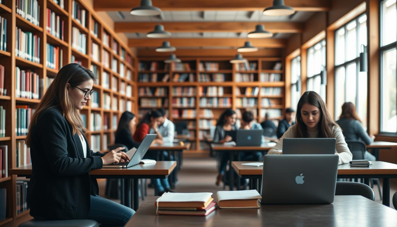 Students working in research laboratory